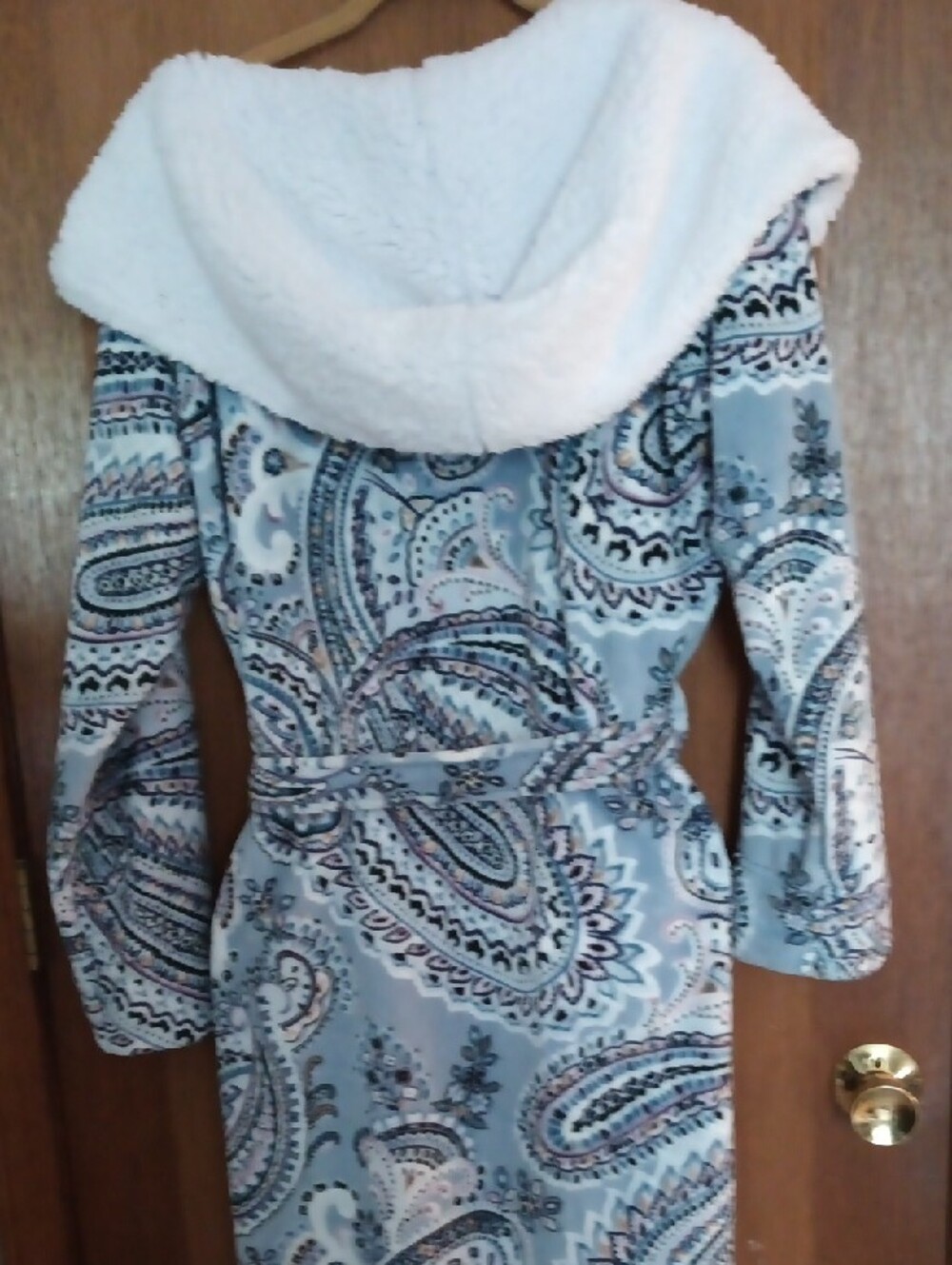 Vera Bradley Blue Paisley Sherpa-Lined Robe Jacket - Picture 3 of 5